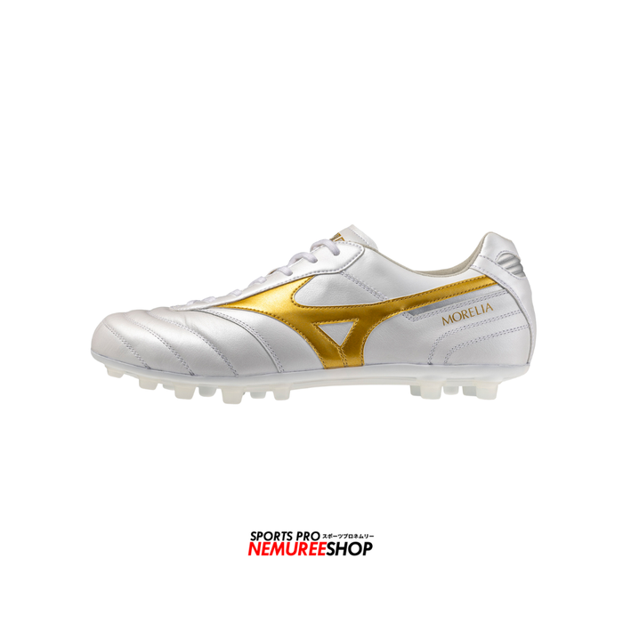 MIZUNO Football Shoes MORELIA 2 ELITE AG (WHITE / GOLD) - Nemuree Shop - Online Sports Store
