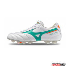 MIZUNO Football Shoes MORELIA 2 PRO (WHITE / ARCADIA / LAVA ORANGE)