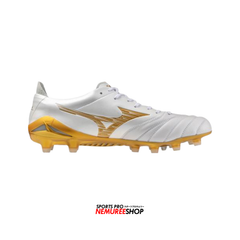 MIZUNO Football Shoes MORELIA NEO 4 ELITE (WHITE / GOLD) - Nemuree Shop - Online Sports Store