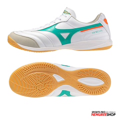 MIZUNO Futsal Shoes MORELIA SALA ELITE IN (WHITE / ARCADIA / LAVA ORANGE)