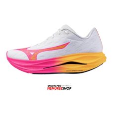 MIZUNO Running Shoes WAVE REBELLION FLASH 3 (WHITE / PINK TETRA / TANG ORANGE) - Nemuree Shop - Online Sports Store