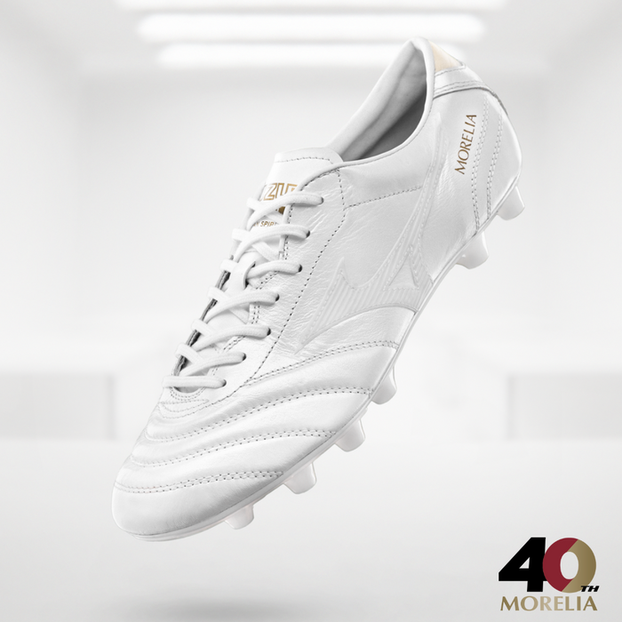 MIZUNO Soccer Shoes MORELIA UL JAPAN 40TH (WHITE/WHITE) - Nemuree Shop - Online Sports Store