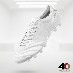MIZUNO Soccer Shoes MORELIA UL JAPAN 40TH (WHITE/WHITE) - Nemuree Shop - Online Sports Store