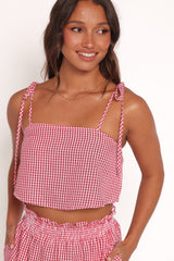 Callum Short Set - Red Gingham