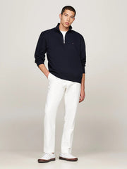 Quarter-Zip Fleece Sweatshirt in Navy