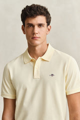 Regular Fit Pique Polo in Yellow