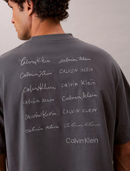 Relaxed Script Logo T-shirt in Grey