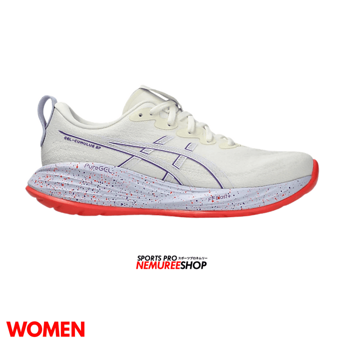 ASICS Running Shoes GEL-CUMULUS 27 TOKYO WOMEN (CREAM / EDO PURPLE) - Nemuree Shop - Online Sports Store