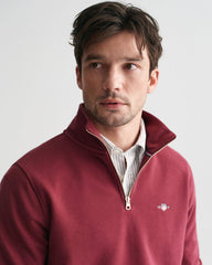 Shield Half-Zip Sweatshirt in Wine