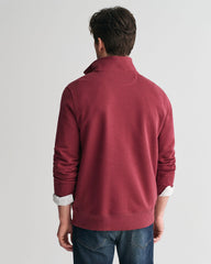 Shield Half-Zip Sweatshirt in Wine
