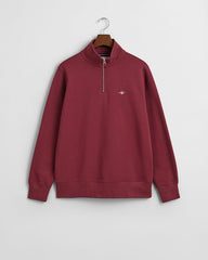 Shield Half-Zip Sweatshirt in Wine