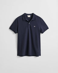 Shield Piqué Polo in Navy