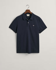 Shield Piqué Polo in Navy