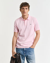 Shield Piqué Polo in Pink