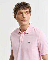 Shield Piqué Polo in Pink