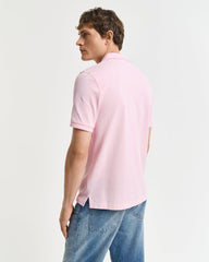 Shield Piqué Polo in Pink