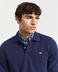 Shield Piqué Rugger in Navy