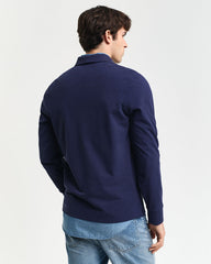 Shield Piqué Rugger in Navy