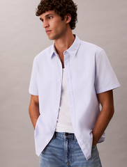 Short Sleeve Oxford Cotton Shirt in Iris