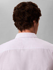 Short Sleeve Oxford Cotton Shirt in White