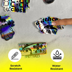 Sword Banner Dark Holographic Stickers - Holographic stickers | STICK IT UP