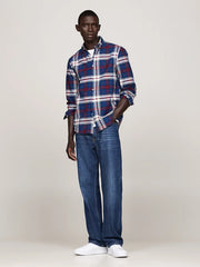 Tartan Oxford Shirt in Indigo