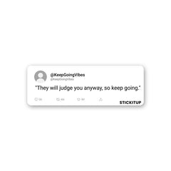 They Will Judge You Sticker - Stickers | STICK IT UP