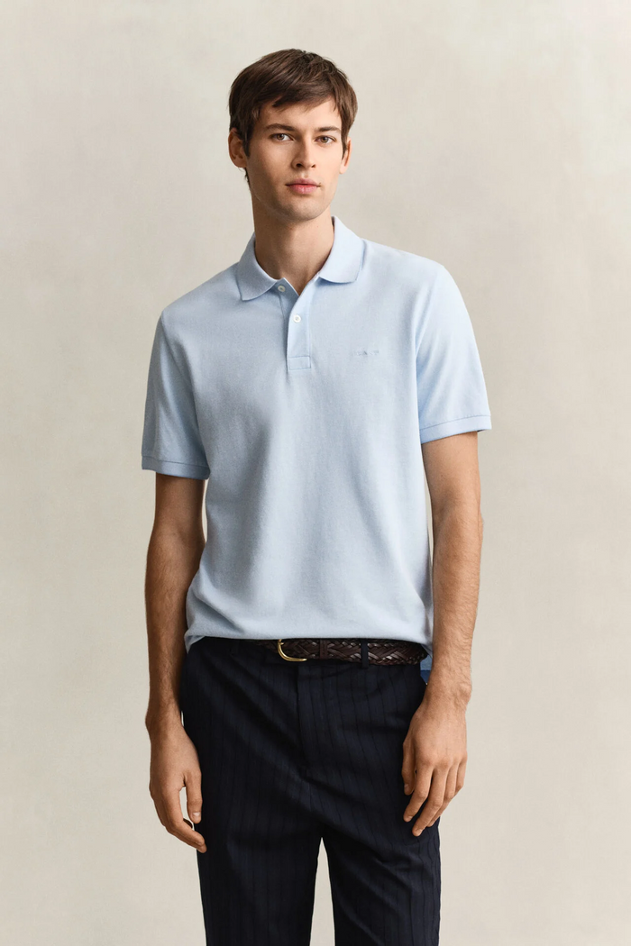 Two-Toned Polo in Sky Blue