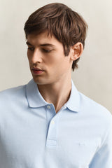 Two-Toned Polo in Sky Blue