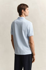 Two-Toned Polo in Sky Blue