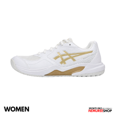 ASICS Women's Pickleball Shoes GEL - DEDICATE 9 PICKLEBALL (WHITE/CHAMPAGNE) - Nemuree Shop - Online Sports Store