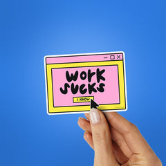 Work Is Overrated Sticker - Stickers | STICK IT UP