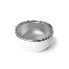 Yeti large insulated white bowl with clear lid for outdoor and watersports use