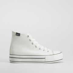Zapatilla alta plataforma blanca NYC