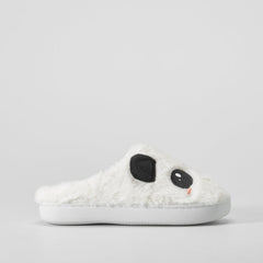 Zapatilla casa oso panda blanca OLYNE