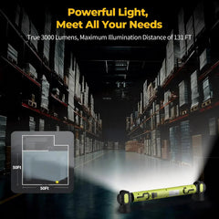 🔥 Fall Sale – 3000LM Magnetic LED Under-Hood Work Light for Car Repairs & Garage Use