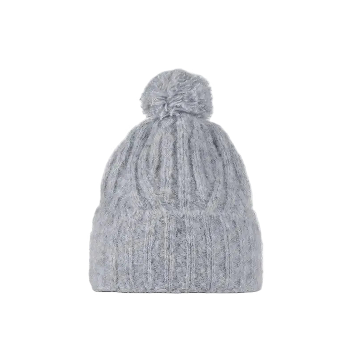 Buff Knitted Beanie Nerla Grey