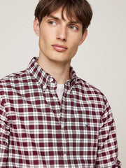 Check Slim Fit Oxford Shirt in Indigo