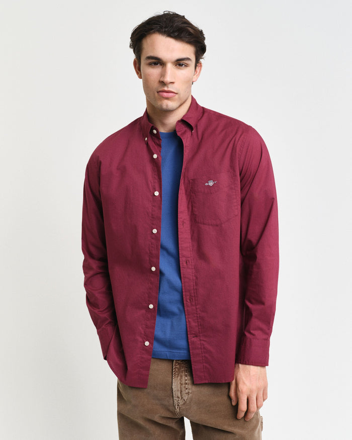 Classic Poplin Shirt in Wine