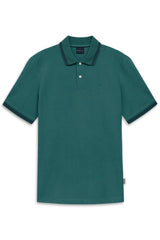 Contrast Cuff Polo in Green
