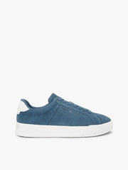 Contrast Heel Court Trainers in Blue