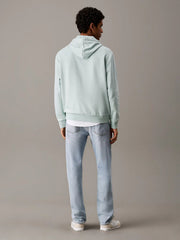 Cotton Fleece Monogram Hoodie in Harbor