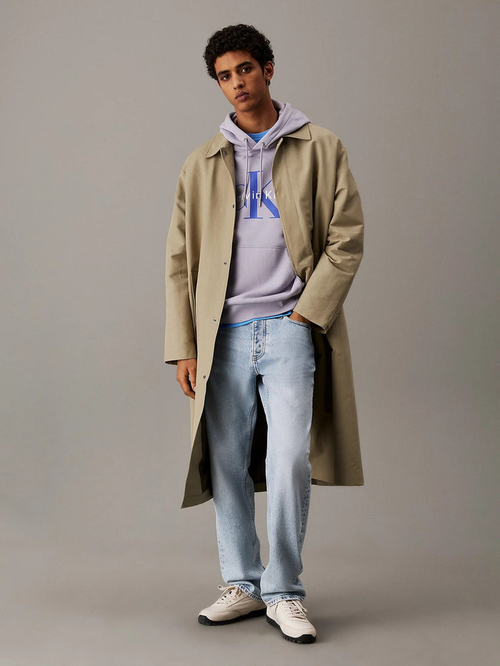 Cotton Fleece Monogram Hoodie in Lilac