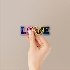 Football Love Holographic Stickers - Holographic stickers | STICK IT UP