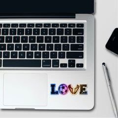 Football Love Holographic Stickers - Holographic stickers | STICK IT UP
