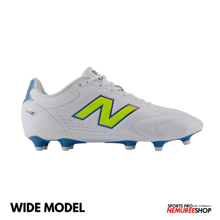 NEW BALANCE Football Shoes 442 TEAM FG V3 WIDE (WHITE / ALKALINE GREEN)