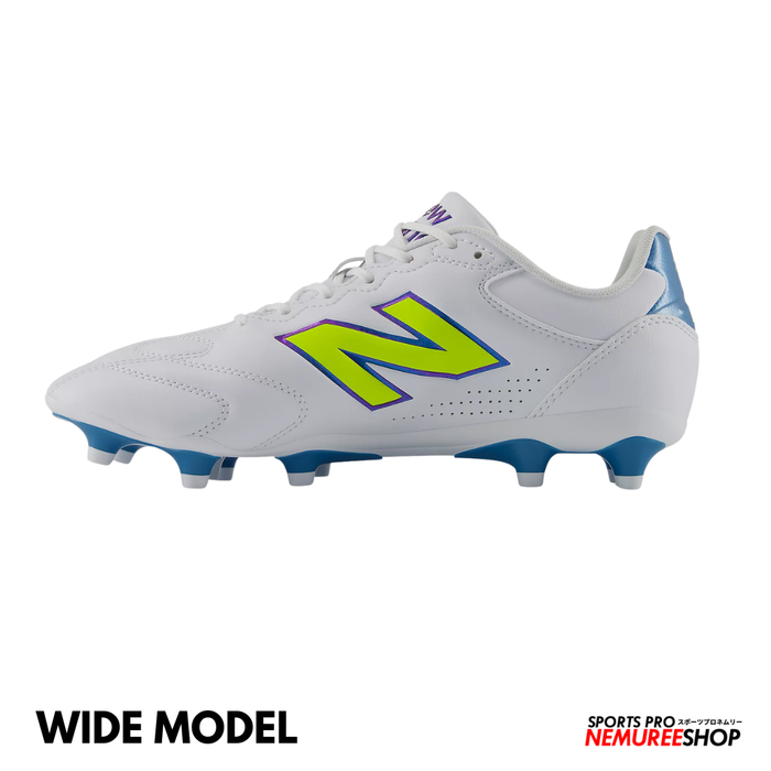 NEW BALANCE Football Shoes 442 TEAM FG V3 WIDE (WHITE / ALKALINE GREEN)