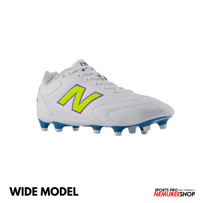 NEW BALANCE Football Shoes 442 TEAM FG V3 WIDE (WHITE / ALKALINE GREEN)