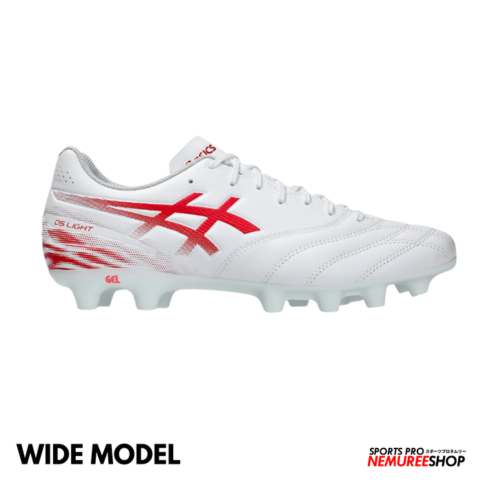 ASICS Football Shoes DS LIGHT CLUB WIDE (WHITE/FLASH RED)