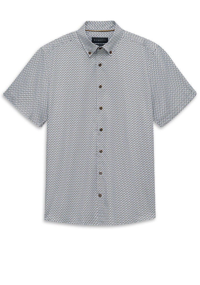 Geo Pattern Shirt in Beige